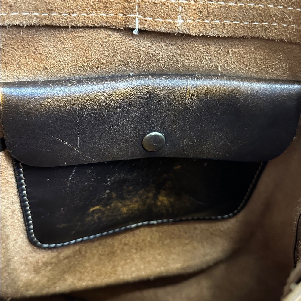 Patricia Nash Brown Distressed Italian Leather Barcelona Saddlebag Crossbody - Picture 11 of 17
